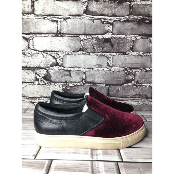 Barney’s New York Red Velvet Suede Slip On Casual Sneakers Shoes Women 36EU/6M U - Picture 16 of 16